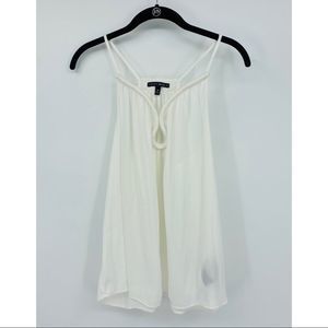 Dolce vita white structured neckline blouse